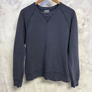 J. Crew Vintage Fleece Sweatshirt Adult Medium 21x24.5 Blue Single V